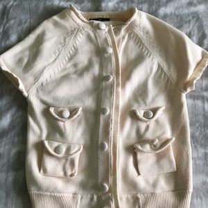 Cute button down short sleeve cardigan